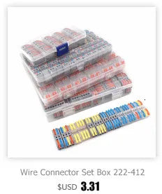 Wire Connector Mini Fast Universal Wiring Electrical Cable Conector LED Lamp Push In Terminal Block 222 SPL-62 SPL-42 Splic