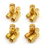 5PCS SMA To SMA Male Female Straight Connector 90 Degree Right Angle RPSMA To RP-SMA Male Adapter RF