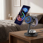 3in1 Qi2.2 25W Fast Wireless Charging Station 45W PD Plug For iPhone 17 16 Pro Max Plus Apple Watch Ultra SE 3 11 10 AirPods