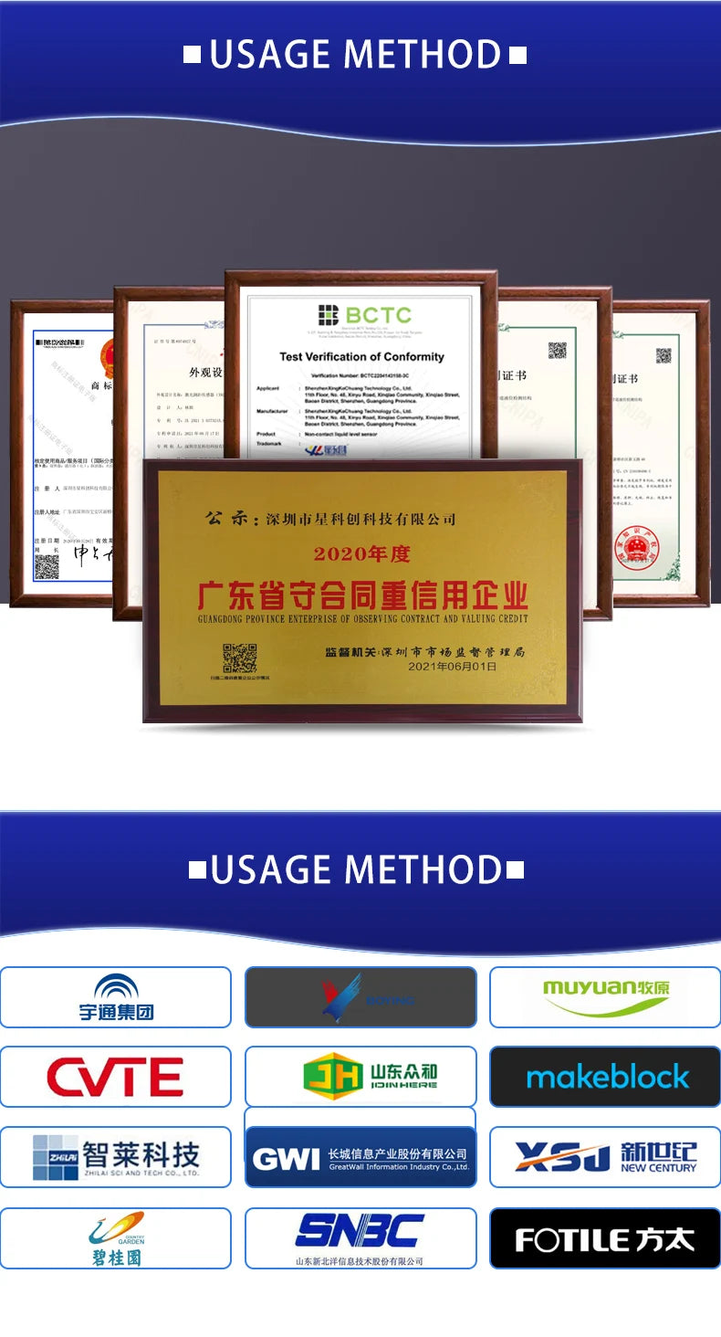 XKC-Y28 Liquid Level Sensors Capacitive Level Touchless Compilable Sensor Switch for 12mm+ Flat Containers and Pipelines