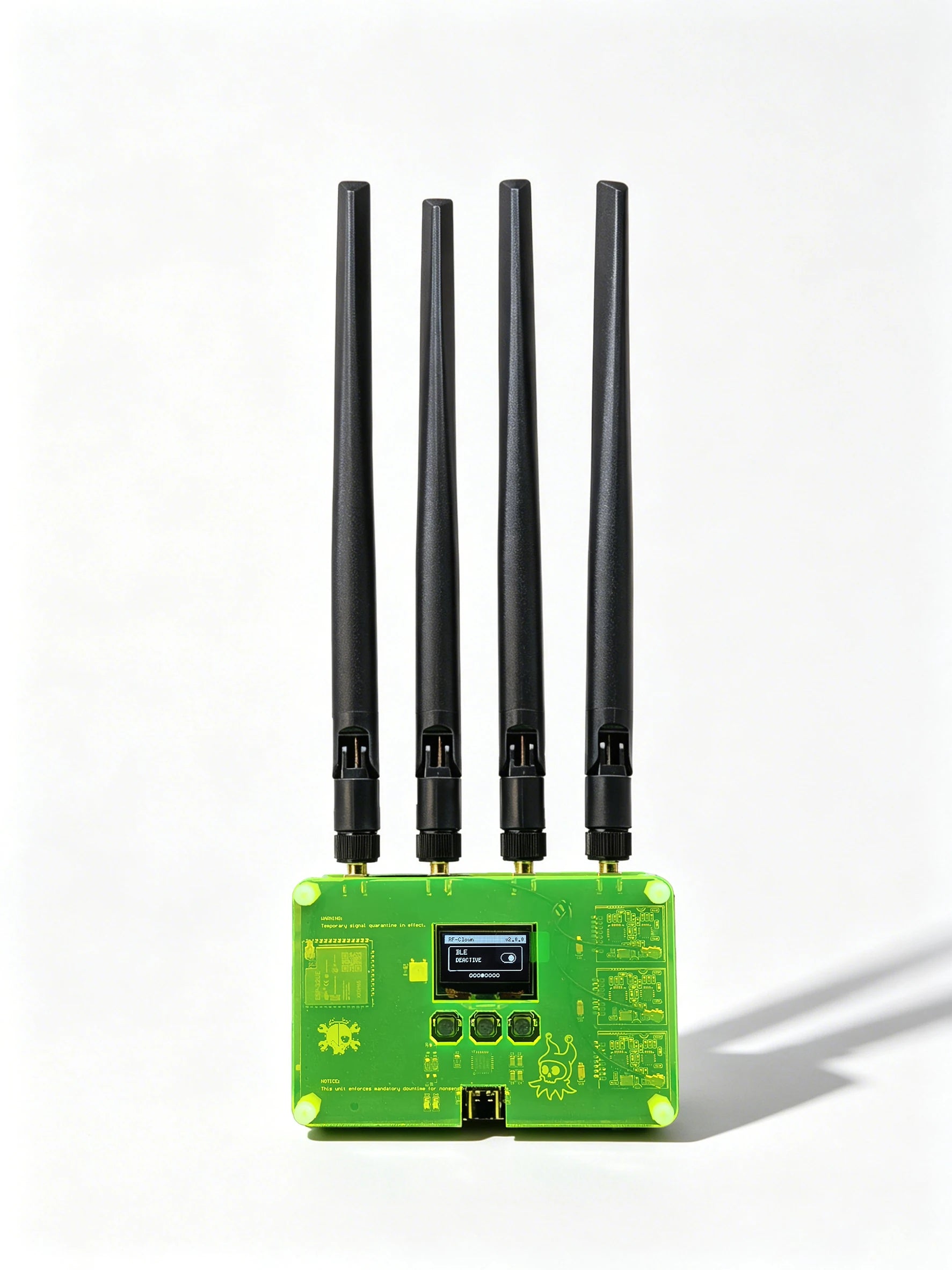 Finished New RF CLOWN V2.0 ESP32 Wireless Security Tester Kit, 3 NRF24L01 BLE Bluetooth Analyzer, Pentesting Tool with OLED