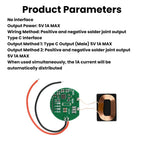 5W Wireless Charging Receiver Module Coil Circuit Board Type C 5V Fast Charging Wireless Charger PCBA DIY Standard Accessories