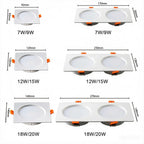 Square Embedded Downlight Dimmable Ceiling Tuya Bluetooth/Zigbee Matter Smart Lamp Lighting AC85V-260V Indoor Lighting