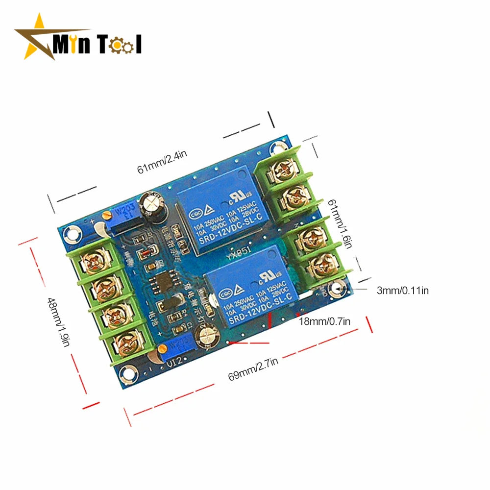 Automatic Switch Relay Module Battery Power Failure Charging Control Board Emergency Circuit Breaker Module Power Supply