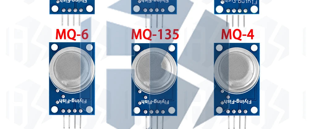 MQ Series Gas Detection Sensor Module Kit - Includes MQ-2, MQ-3, MQ-4, MQ-5, MQ-6, MQ-7, MQ-8, MQ-9, and MQ-135 for Gas Sensing