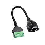 Rj45 to Screw Terminal Block 8P Connector Ethernet Rj45 Male Female to 8 Pin Screw Terminal Network Adapter Cable For CCTV DVR