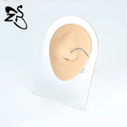 ZS 1 Piece G23 Titanium Curved Taper Insertion Pin Tool Internal Thread Piercing Kit For Tragus Helix Lip Nose Piercing Jewelry
