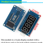 MGQH TM1637 4Bits / TM1638 / 74HC595 8 bit Digital LED Display Module 7 Segment 0.36Inch Clock RED Anode Tube Four Serial Driver