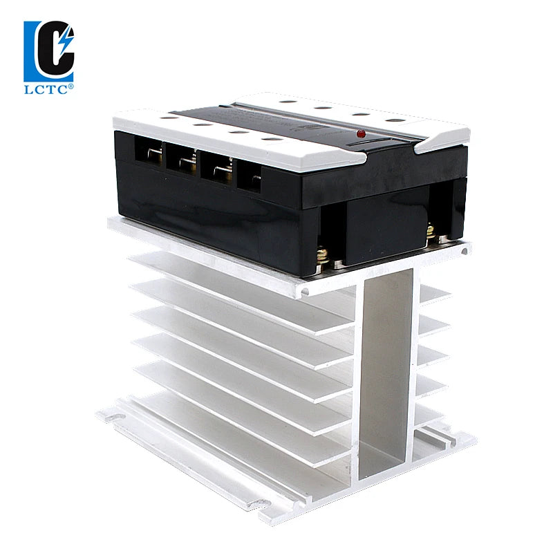 LCTC Three-phase Solid State Relay DC to AC AC to AC With Radiator 10A 25A On-off SSR 3-32VDC 24-480VAC