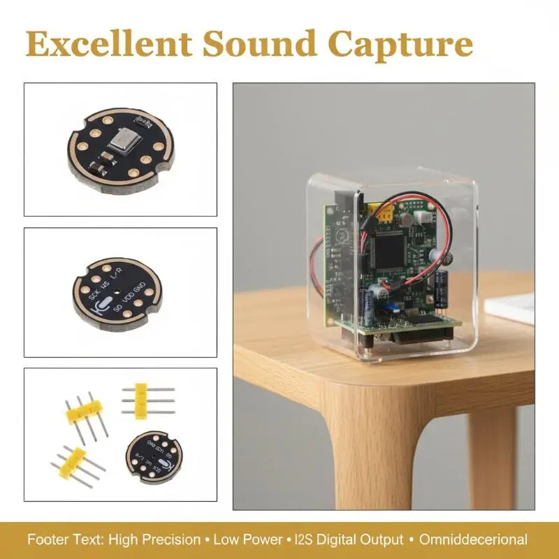 1 Set ICS 43434 Digital MEMS Microphone Omnidirectional Design I2S Output