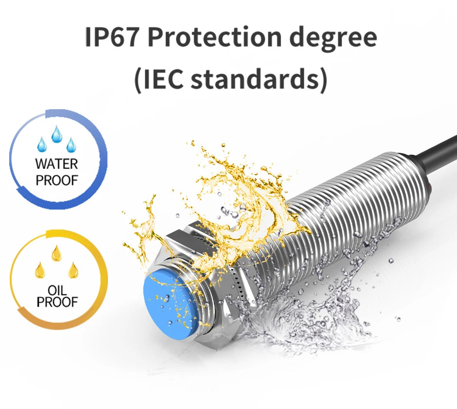 GTRIC Magnetic Reed Switch Proximity Sensor LG12A3 Premium M12 Cylinder Series 10-30V 90-220V 10mm Sensing Distance