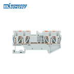 10Pcs PT2.5-QU Push-In Spring 4-Conductor Strip Plug PT 2.5 QUATTRO Wire Electrical Connector Din Rail Terminal Block PT 2.5-QU