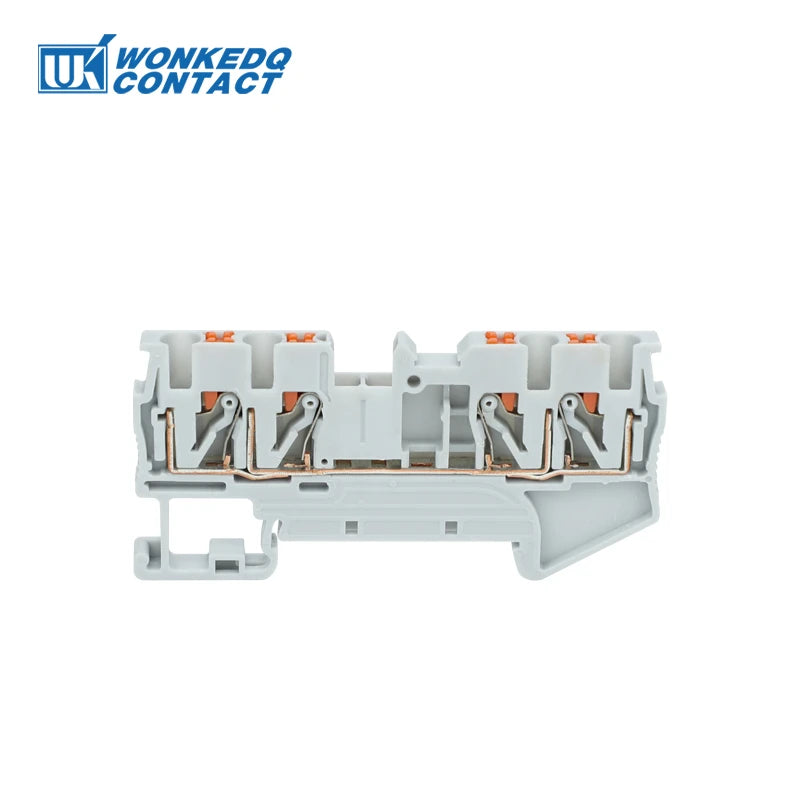 10Pcs PT2.5-QU Push-In Spring 4-Conductor Strip Plug PT 2.5 QUATTRO Wire Electrical Connector Din Rail Terminal Block PT 2.5-QU