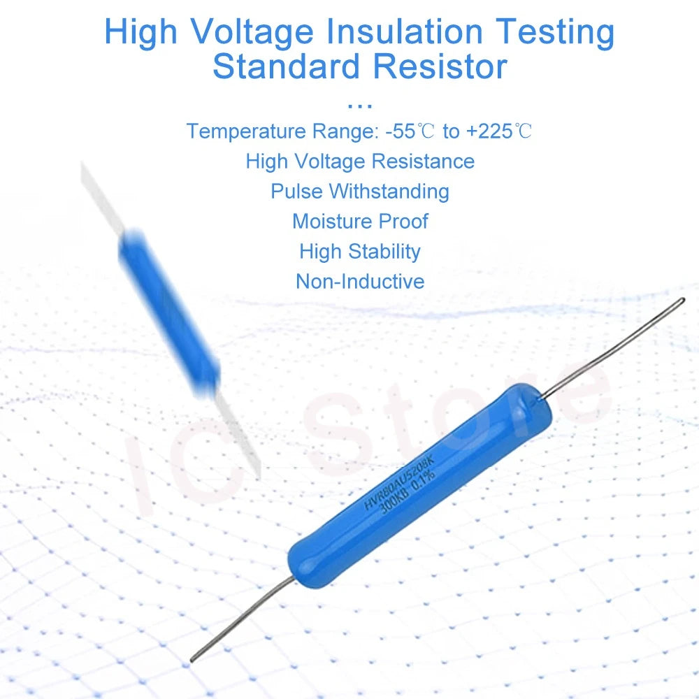 1PCS HVR80 1% 3W 5W 10W High Voltage Insulation Resistor 10K 1M 500M for Withstand Voltage Test Calibration Certification