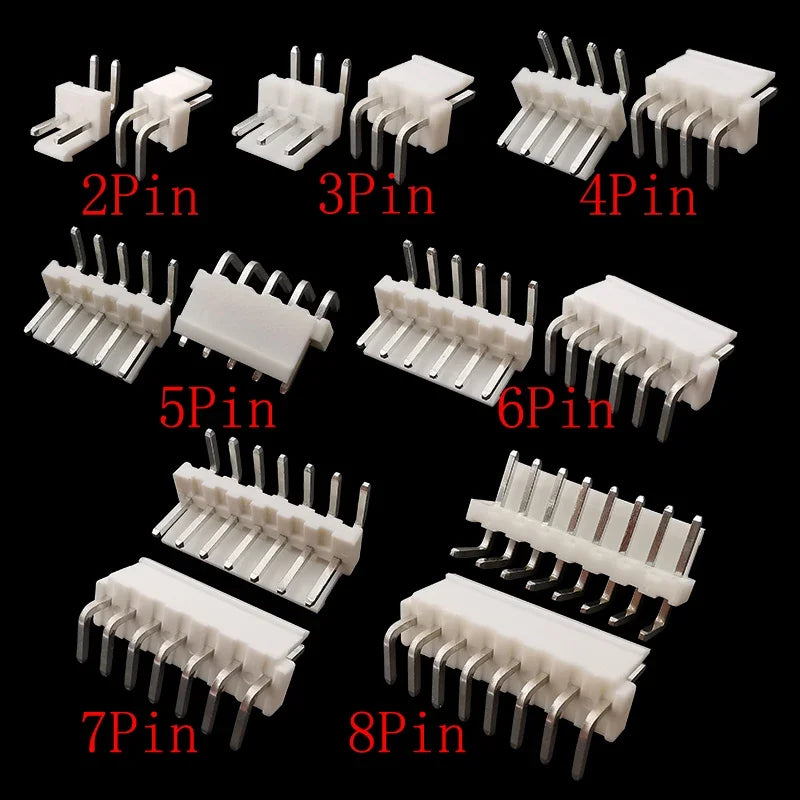 20/50PC VH3.96 2P 3P 4P 5P 6P 7P 8Pin Female Housing Plug Connector Straight/Curved Needle Pin Header Wafer VH 3.96mm Connectors