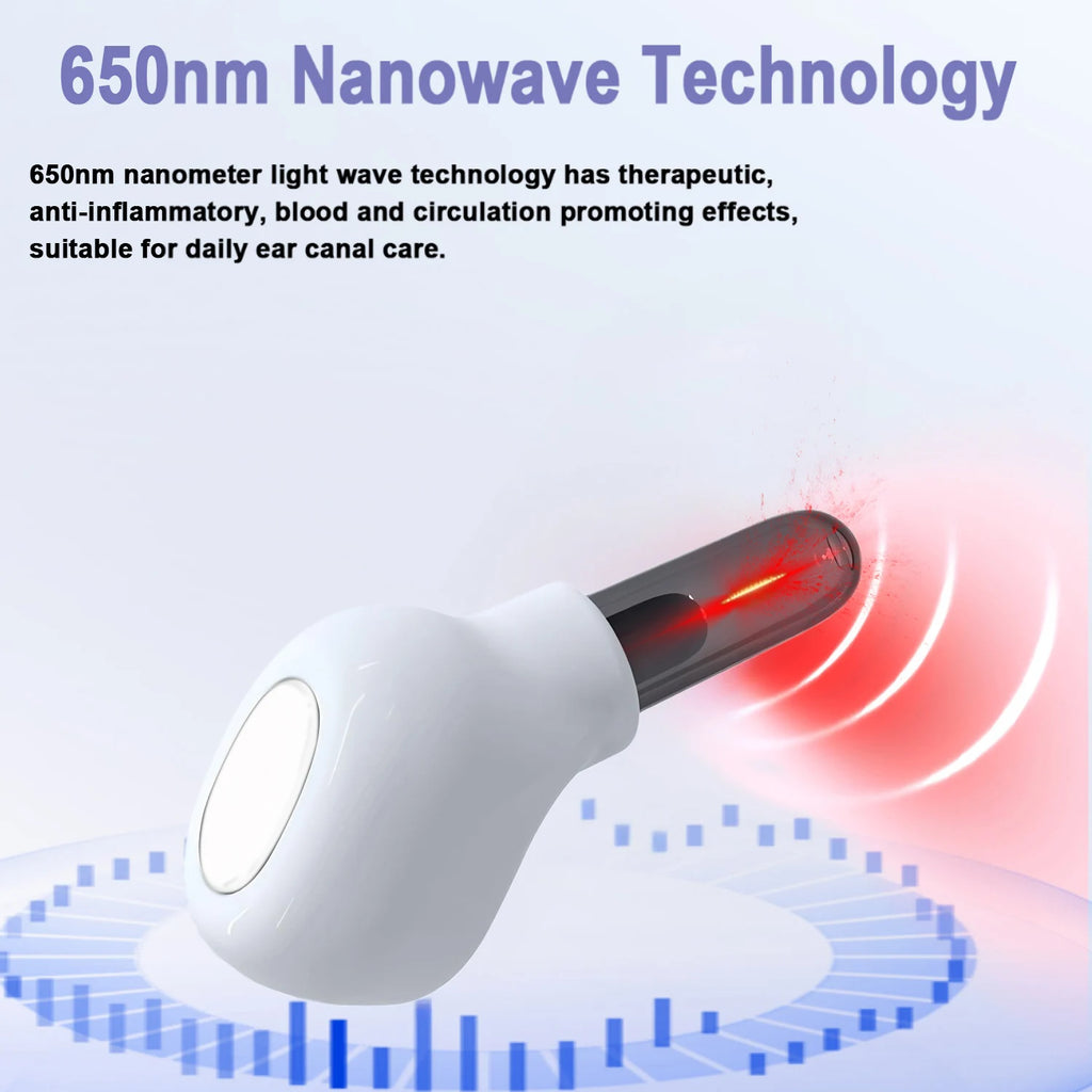 650nm Laser Ear Therapy Device | Tinnitus Relief Earplug for Otitis Media, Rhinitis & Sinusitis Care