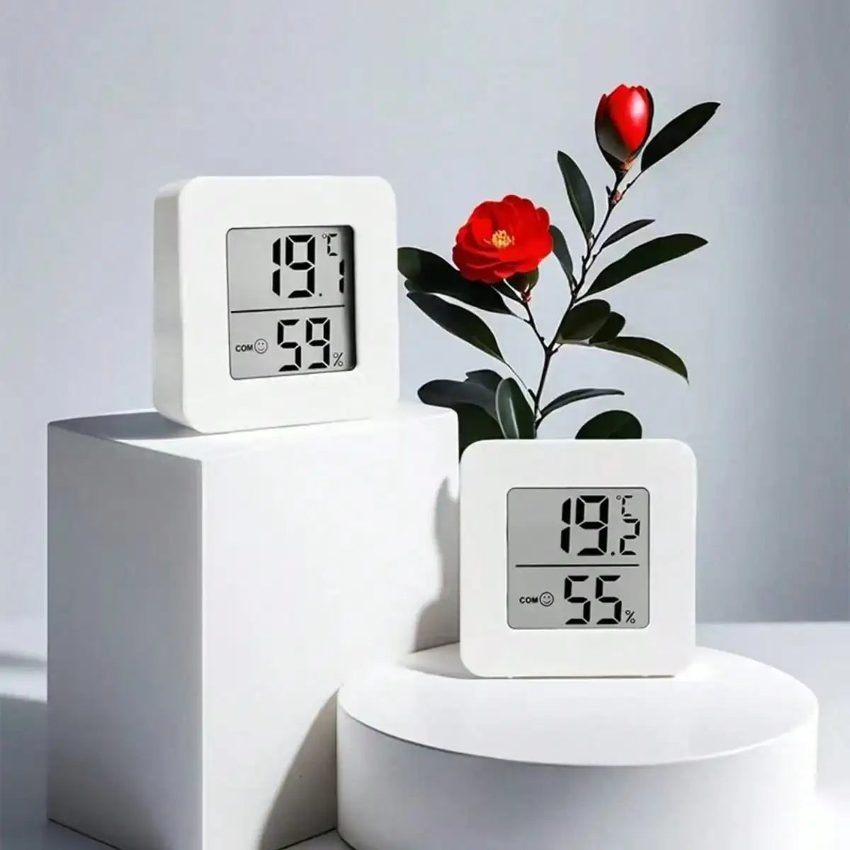 1/2/3pcs Small Digital Hygrometer Indoor Thermometer Environment Temperature Humidity Meter Monitor For Home Office Reptile Terrarium, Indoor Thermometer
