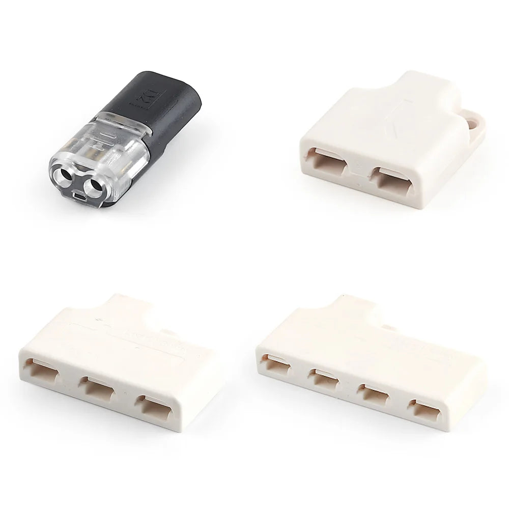 Wire Connector Set Splitter Box With Connector for Audio Auto Moto Lighting System 22-18AWG Led Strip Wire Cable Junction Box