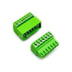 10sets Micro 2EDGRK-2.54MM Terminal Block Plug-in 15EDGKP 2P/3P/4P/5P/6P/8P Male and Female Green Screw Terminal KIt