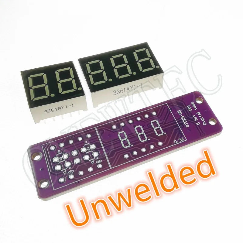 MAX7219 0.36 Inch 5 Bits Digital LED Display 7 Segment Module 6 Color Available for Arduino STM32 STC AVR ESP32 Unwelded