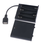 2X 3X 4X 6X 8X AA USB Battery Case With Power Switch With USB Socket AA Battery Box for 5V LED Strip Lights Mini Power Supply