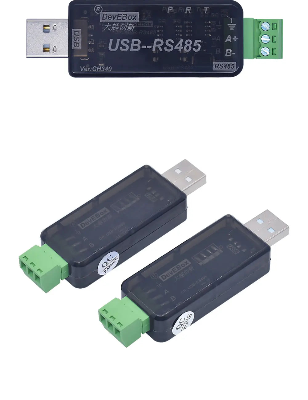 NEW CH340 CP2102 USB to RS485 serial port Industrial grade1500VRms transmission distance up to 1200 meters tested under 9600bps