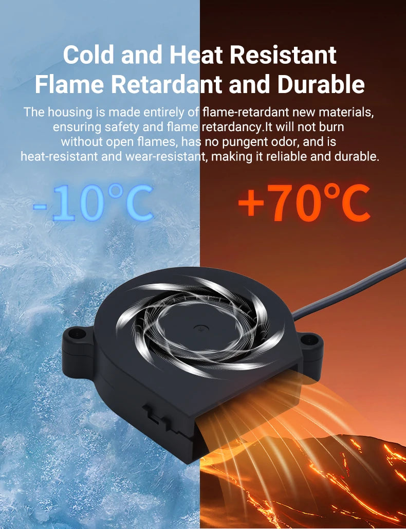 5015 Cooling Fan for Lab A1 A1mini Hotend Fan with Cable Rapid Cooler Fan 2510 Axial Fan Kit for X1 X1C P1P P1S 3D Printer Parts
