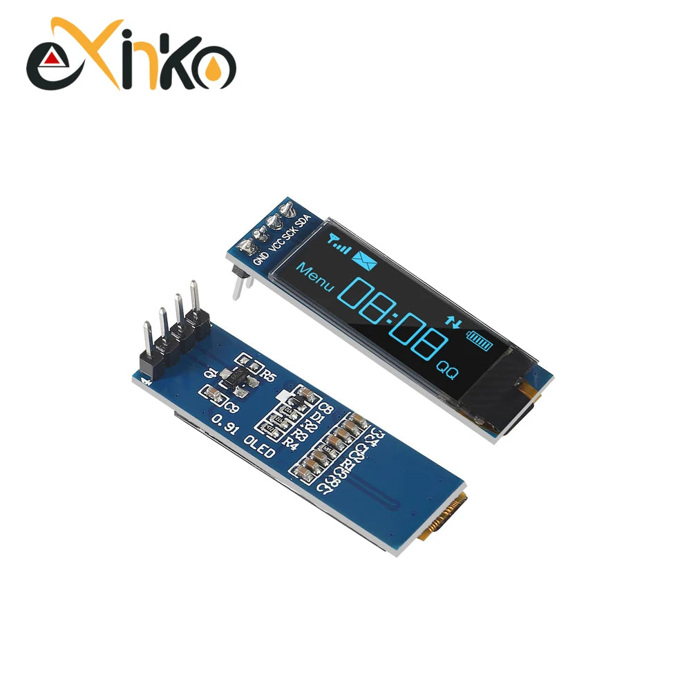 1-10pcs 0.91 inch OLED Display Module White/Blue OLED 128X32 LCD LED Display SSD1306 12832 0.91 IIC I2C Communicate for Arduino