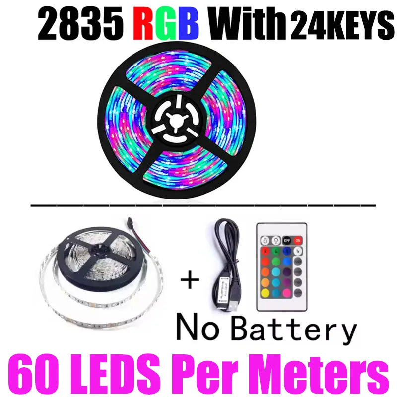 5M USB LED Strip Light 5V 3528 1 Meter 5 Meter White Warm White Pink Green Blue Red SMD RibbonKitchen Light Under Cabinet Lamp