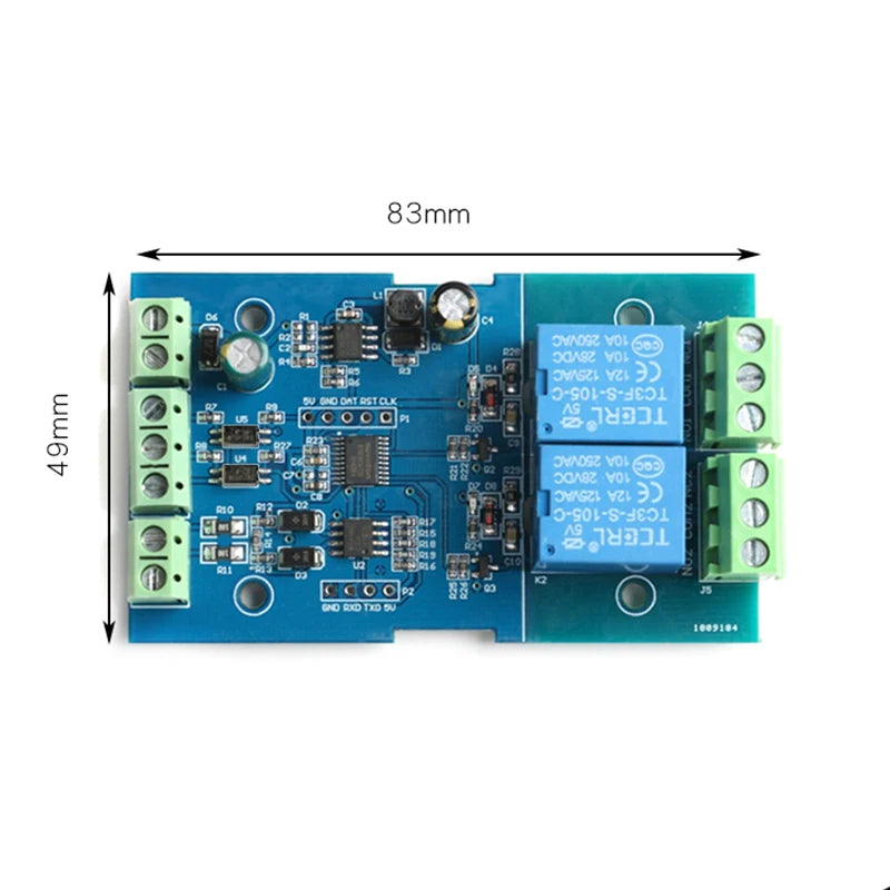 Modbus RTU Relay Module 1 2 4 Channel 7-24V RS485 TTL UART Output 12V Input 485 Communication TTL Pin Modbus-Rtu Anti-reverse