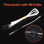 XCR3D 3D Printer Part 100k ohm B3950 NTC Thermistor Temperature Sensor HT-NTC100K 1 Meter 1.5m 2M Cable with Plug Connector