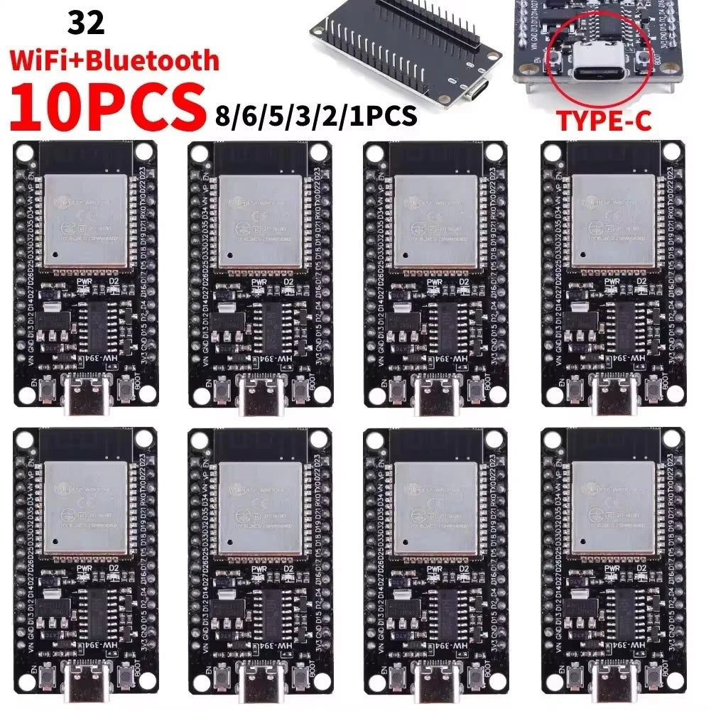 1-10pcs 32D Development Board WiFi+Bluetooth-compatible TYPE-C 30Pin Nodemcu Development Module