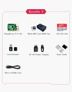 Official Original Raspberry Pi 4 Model B Dev Board Kit RAM 2G 4G 8G 4 Core CPU 1.5Ghz 3 Speeder Than Pi 3B+