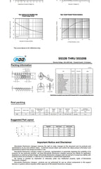 SMD Schottky Diode SS14 SS24 SS34 SS54 SMA Package 1A 2A 3A 5A 40V  50pcs/100pcs/200pcs/500pcs