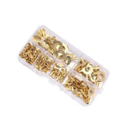 150/300/540pcs Boxed Terminal Block Wire Connector M3-M10 O-type Ground Lugs Terminal Cold-Pressed Copper Tab Wiring Nose