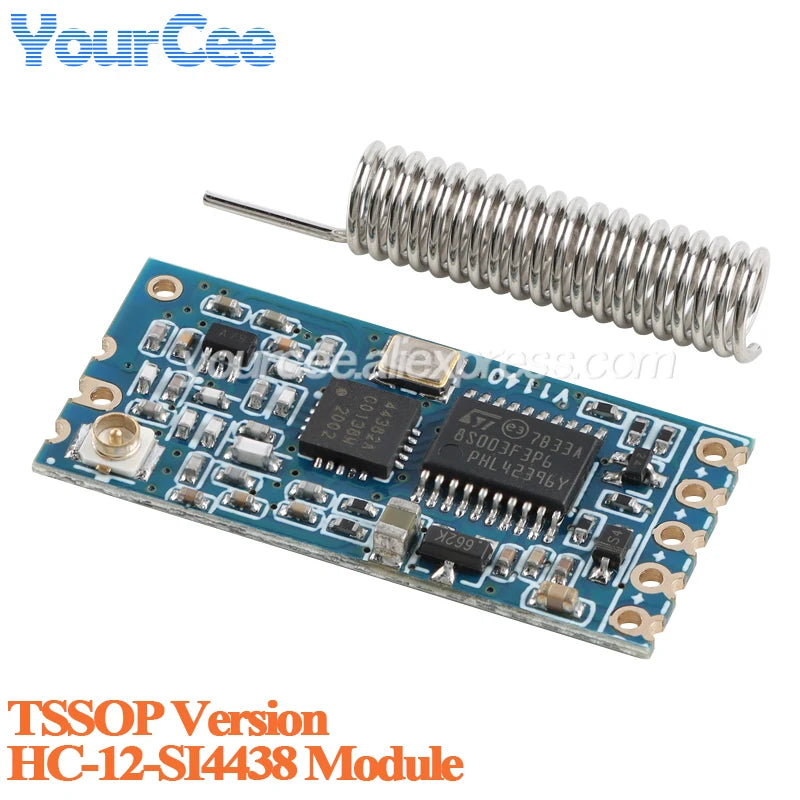 10pcs/1pc HC-12 SI4463 433Mhz Wifi Wireless Serial Port Module HC12 1KM 1000m 433MHz Receiving Transmitting Board TSSOP/QFN