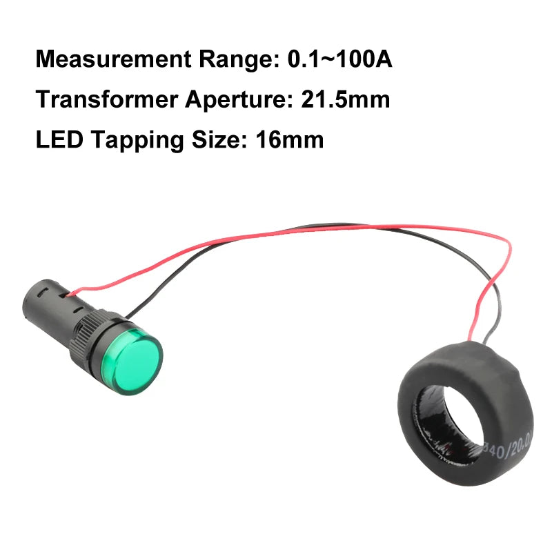NJXSE Led Current Indicator 5A 20A 30A 50A 100A CT AC Signal Monitor Light Factory Price Current Transformer with Led Indicator