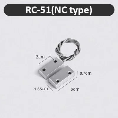 NC Door Sensor Metal Wired Roller Shutter Door Magnetic Contact Reed Switch for Security Alarm System