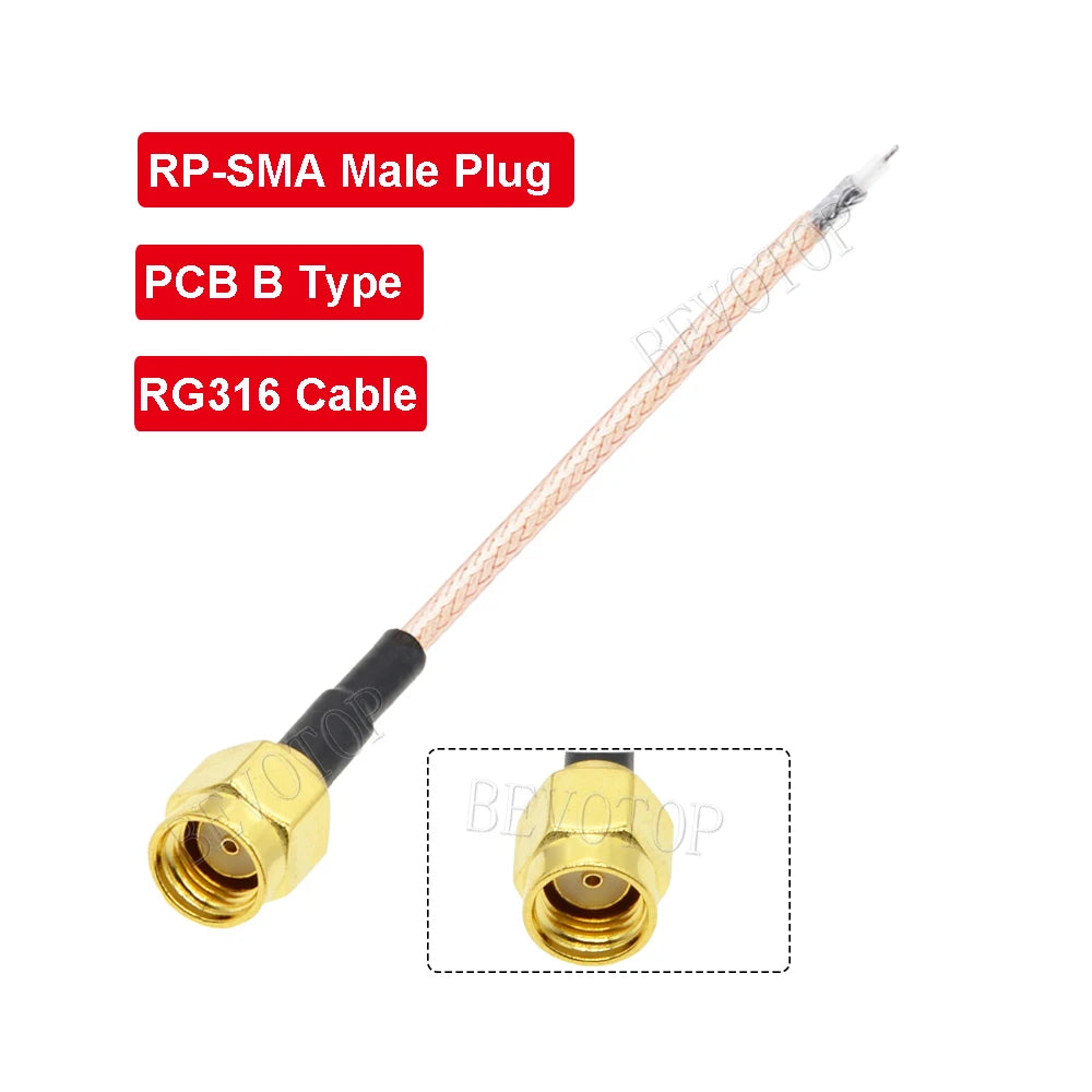 10PCS Single End SMA Female to PCB Soldering Pigtail RG316 Cable WIFI Wireless Router GPS GPRS Low Loss Jackplug Wire Connector