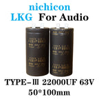 nichicon LKG 25V 35V 50V 63V 100V TYPE Super Through Audio capacitor 1000UF 2200UF 4700UF 6800UF 8200UF 10000UF 12000UF 22000UF