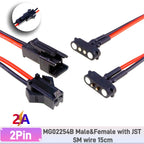 1 Pair 2A Magnetic Pogo Pin JST SM Plug Socket Extend Cable Connector 2 3 4 5 6 Pin Male Female Adapter Led Strip Lamp Driver