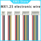 10PCS JST MX1.25 MX 1.25mm Wire Cable Connector 2/3/4/5/6/7/8/9/10/12 Pin 1.25MM Pitch Plug 10CM/20cm/30CM Wire Length 28AWG