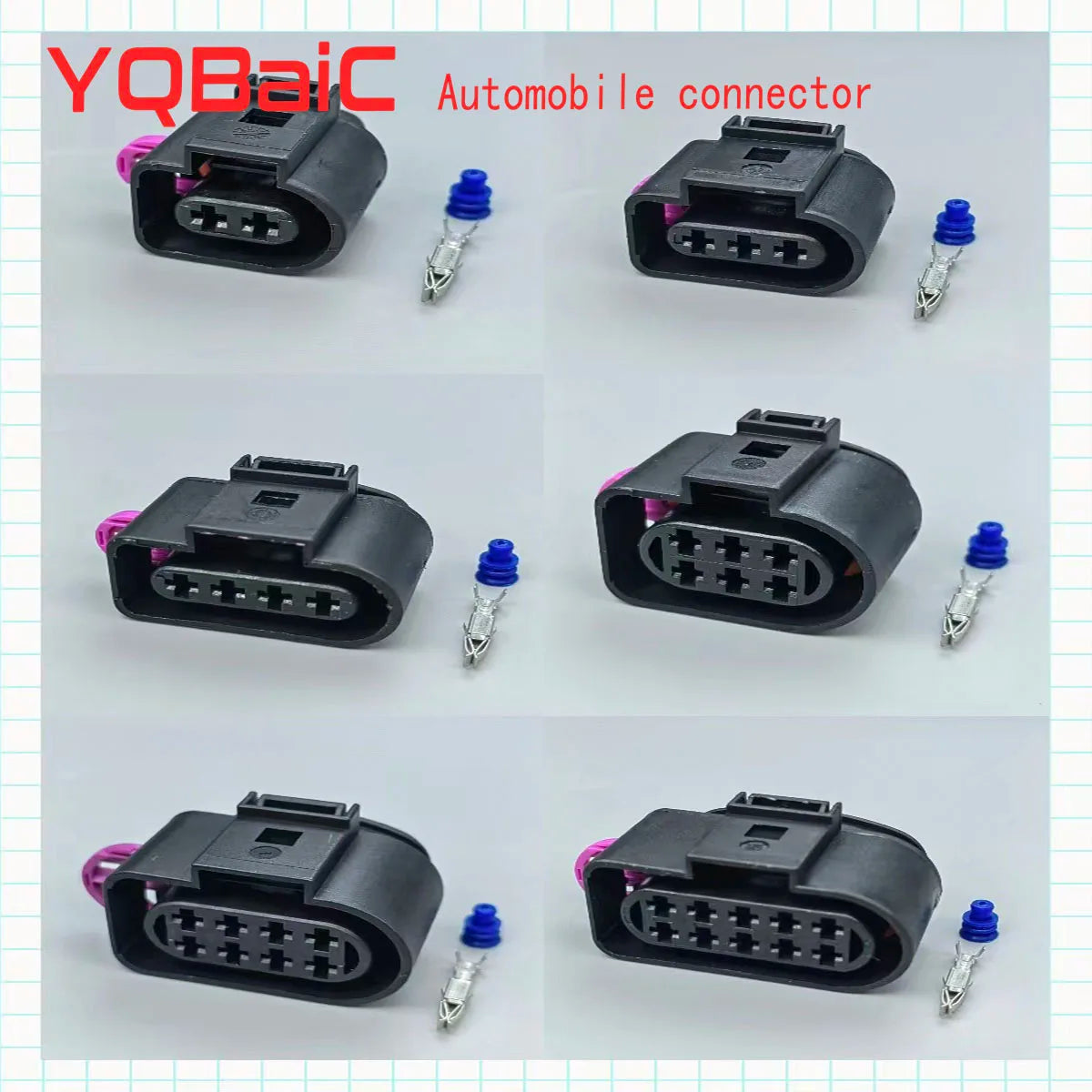 2/3/4/5/6/8/10 Pin 3.5mm Auto Ignition Coil Waterproof Connector Horn Sensor Plug With Cable 1J0973722 For VW