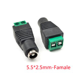 5/10Pcs Solderless DC Jack Plug Connector 3.5x1.35 5.5x2.1 5.5x2.5mm Male Female Adapter for LED Tape Surveillance Camera