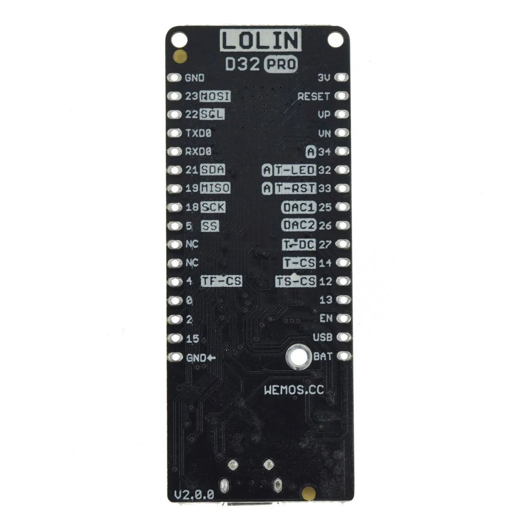 [1] LOLIN D32 Pro V2.0.0 - wifi & bluetooth board based ESP-32 esp32 16MB FLASH 8MB PSRAM MicroPython