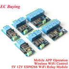 ESP8266 ESP-01 WiFi Relay 1 2 4 Way Channel 5V 12V Things Smart Home Remote Control Switch ESP01 Wireless Module Phone APP