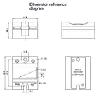 RM1A Series Solid State Relay 25A  40A 50A 75A Zero Cross SSR DC to AC for Heater Control