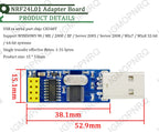 1pcs CH340T USB to Serial Port Adapter Board + 2.4G NRF24L01+ Wireless Module For Arduino