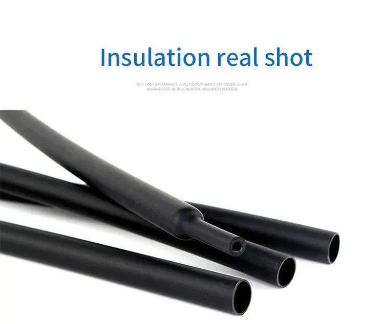 1M/5M 4:1 Black Heat Shrink Tube With Glue Thermoretractile Heat Shrinkable Tubing Dual Wall 4 6 8 12 16 18 20 24 32 36 40 52 72