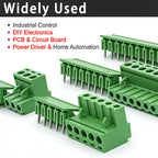 5Pair 5.08mm Pitch 2EDG Straight Pin PCB Screw Terminal Block 2/3/4/5/6/7/8/9/10/12Pin 300V 10A Wire Connector Plug-in Socket